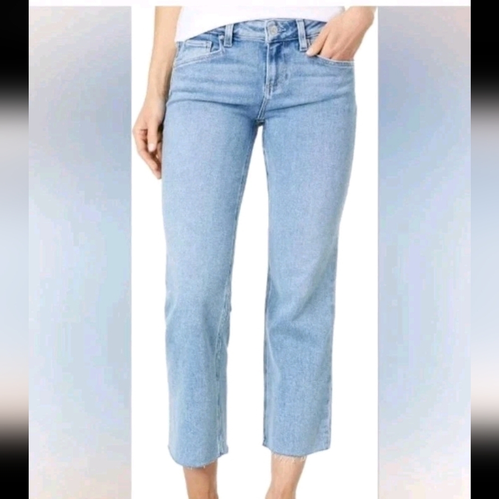 PAIGE Jeans Sloane Crop Jeans in Blaise Wash size 26